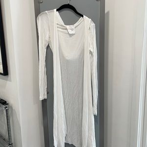 Peace Love World White Long Duster Cardigan